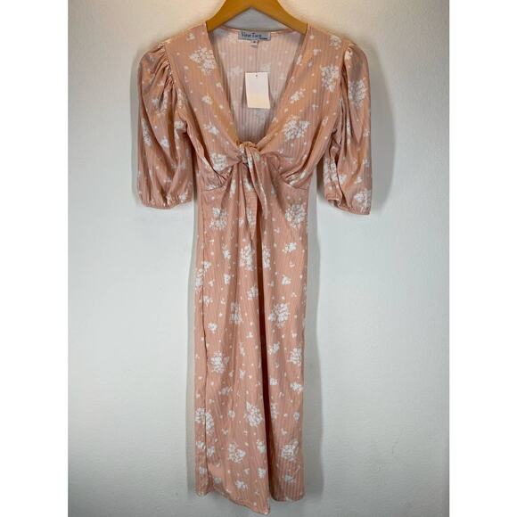 Nordstrom Dresses & Skirts - Velvet Torch Nordstrom NWT S Floral Balloon Sleeve Tie Front Dress Cottage Core